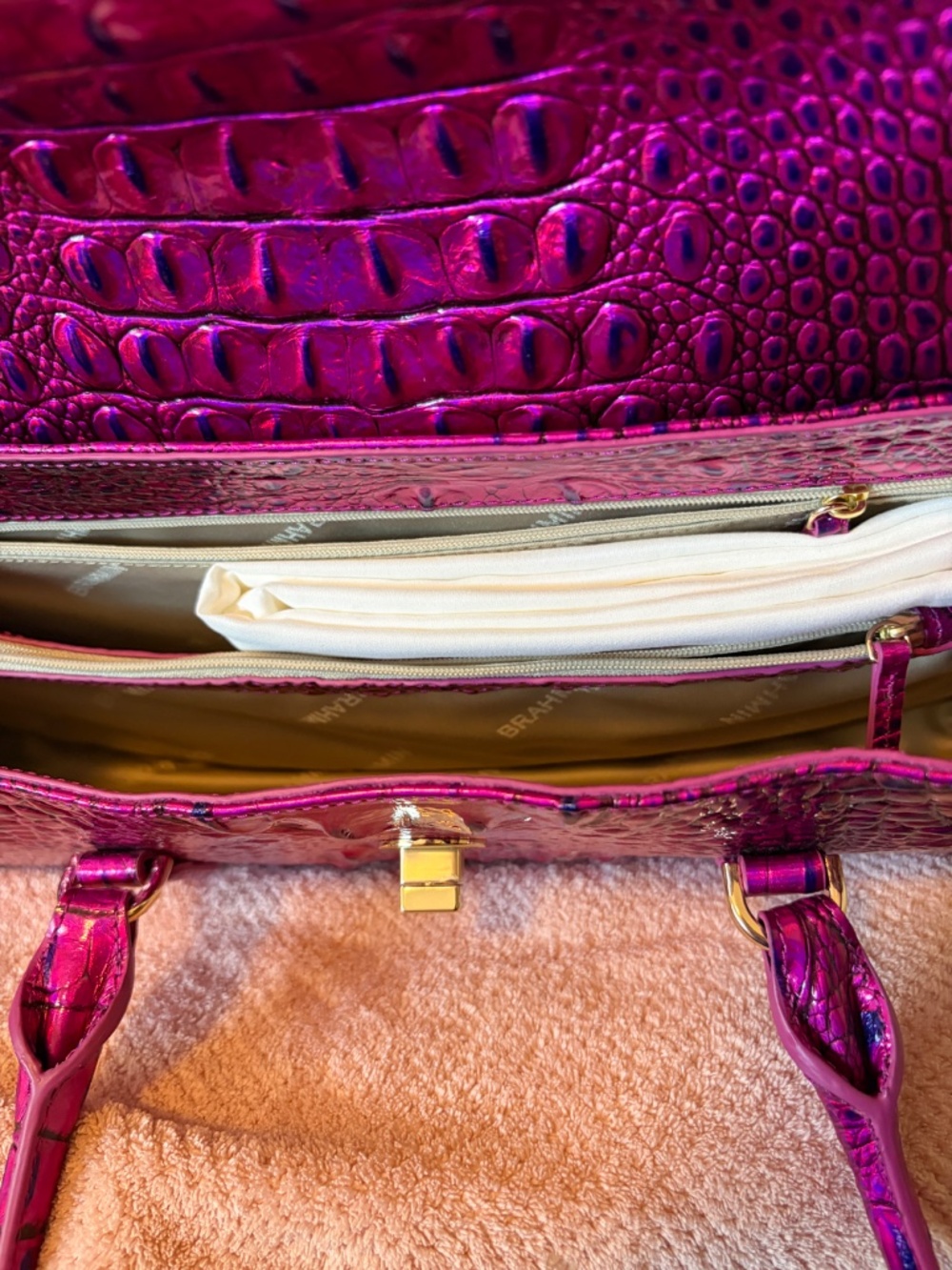 THE ULTIMATE VOLTAGE SET: Brahmin Dayan Satchel + NWT Wallet - Picture 7 of 8